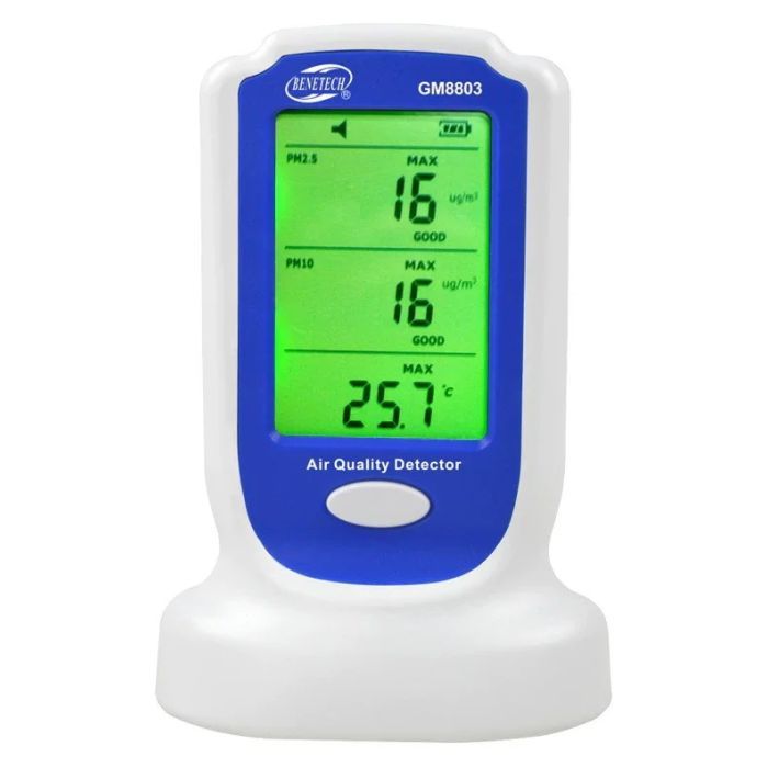 Газоаналізатор Benetech датчик якості повітря PM2,5;PM10, 0-50°C (GM8803) зображення 2