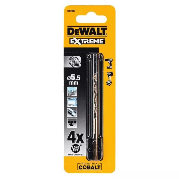 Свердло DeWALT EXTREME INDUSTRIAL COBALT HSS-CO, 10 х 133 х 84 мм (DT4914) зображення 3