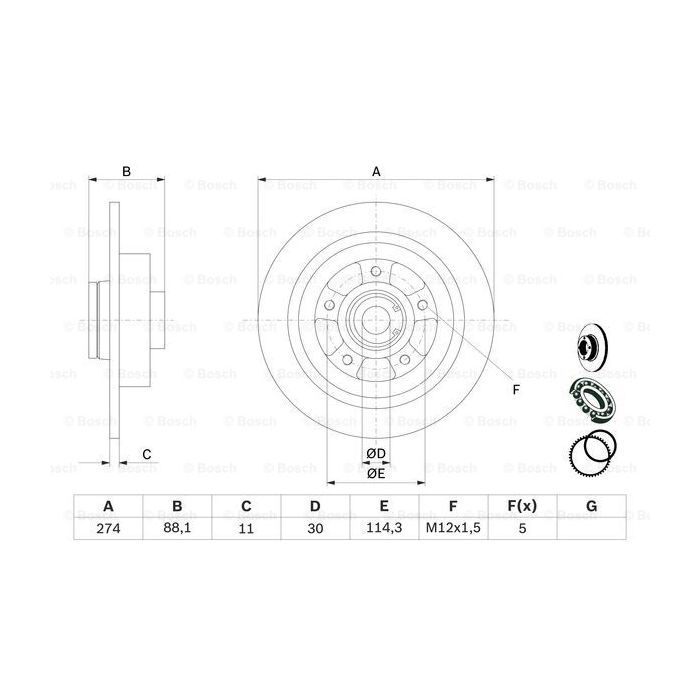Тормозной диск Bosch 0 986 479 009 изображение 5