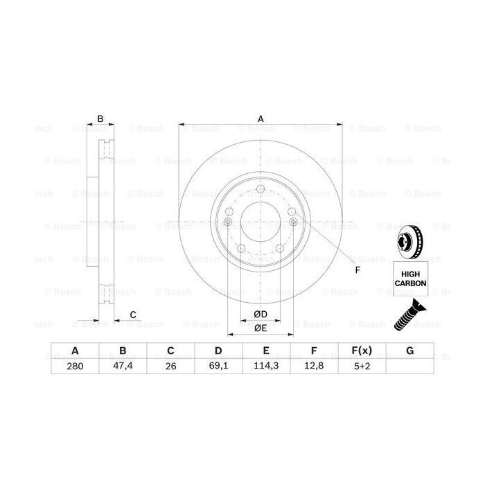Гальмівний диск Bosch 0 986 479 368 зображення 5
