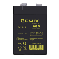 Фото - Батарея для ИБП Gemix Батарея до ДБЖ  6В 5Ач  LP6-5 (LP6-5)