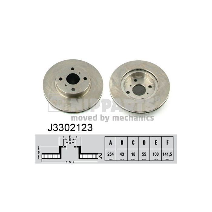 Тормозной диск Nipparts J3302123