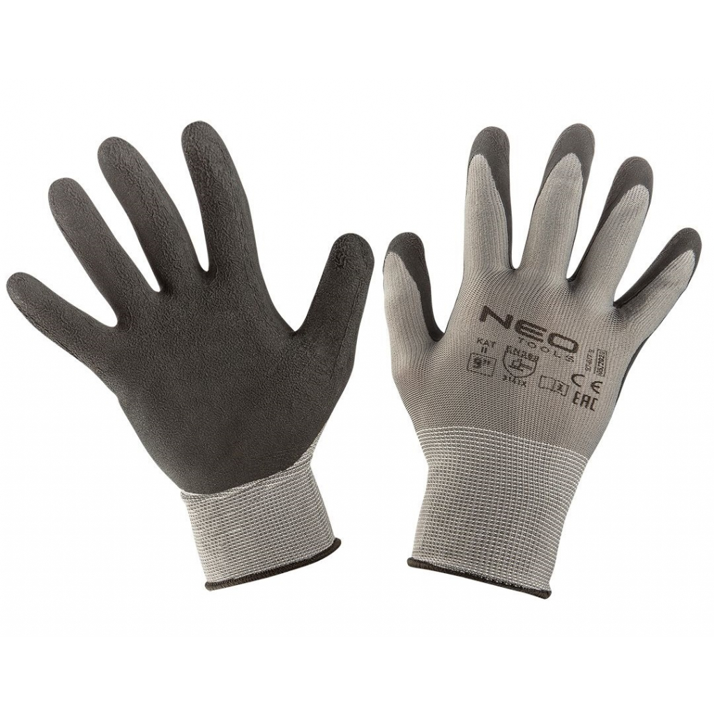 Защитные перчатки Neo Tools рабочие, с латексным покрытием (пена), p. 8 (97-617-8)