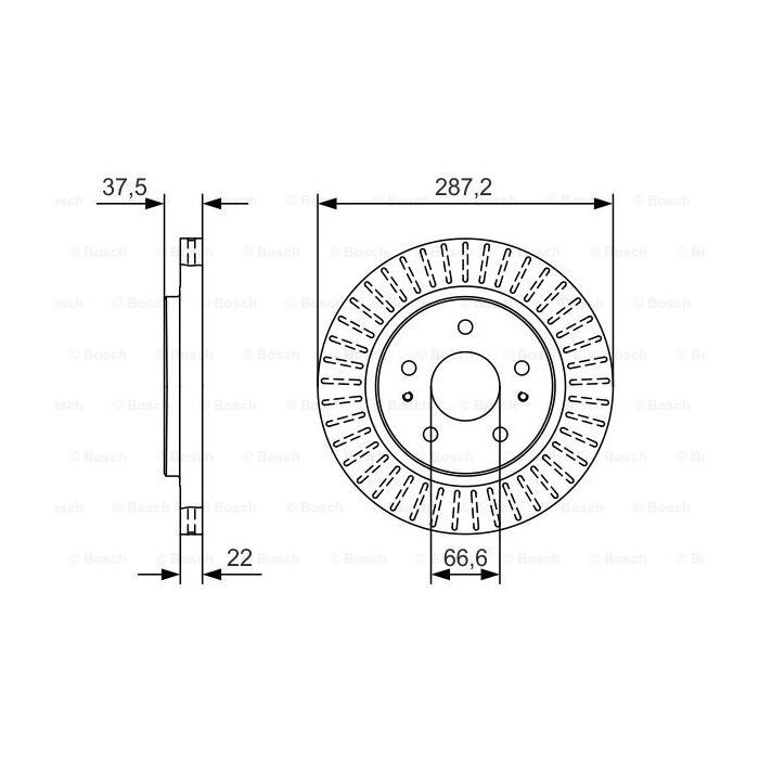 Тормозной диск Bosch 0 986 479 A98 изображение 5