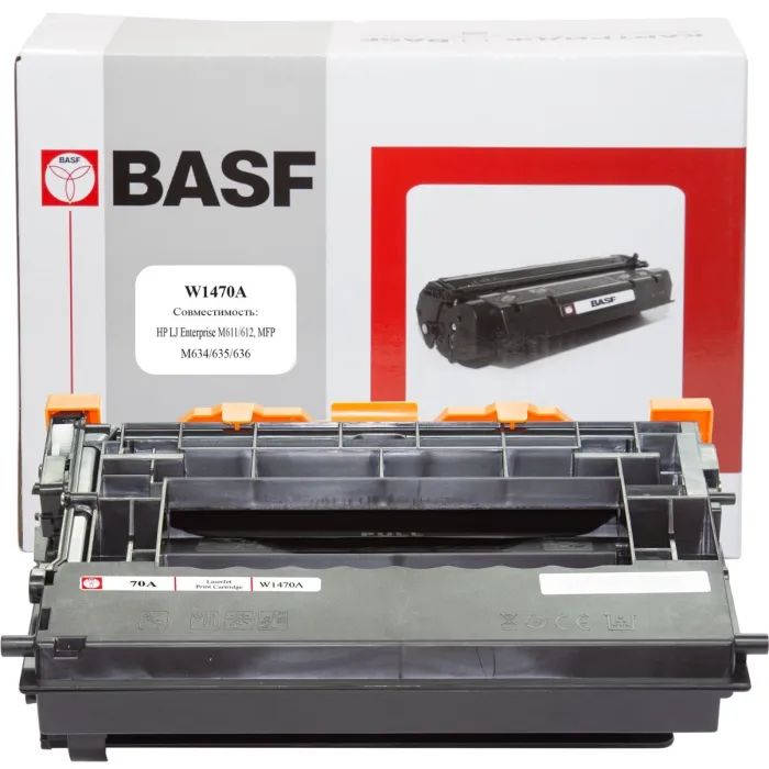 Картридж BASF HP LJ Enterprise M611/612, MFP M634/635/636 Black, without c (KT-W1470A-WOC)