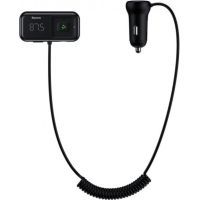FM модулятор Baseus T typed S-16 wireless MP3 car charger Black (CCTM-D01)