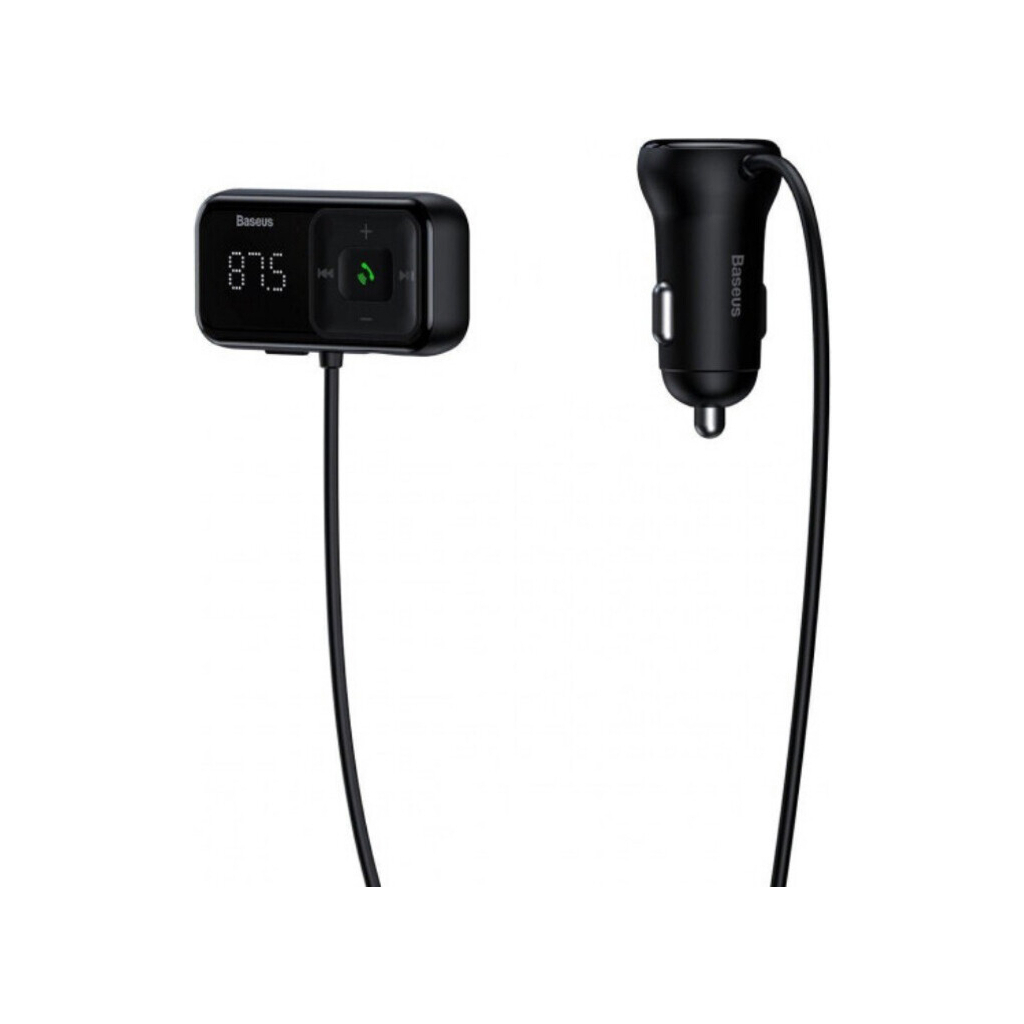 FM модулятор Baseus T typed S-16 wireless MP3 car charger Black (CCTM-D01) изображение 2