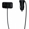 FM модулятор Baseus T typed S-16 wireless MP3 car charger Black (CCTM-D01) зображення 2