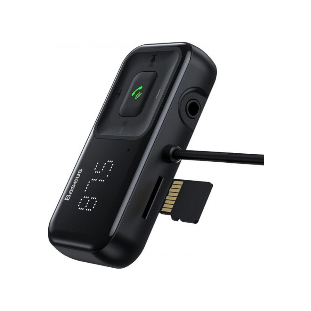 FM модулятор Baseus T typed S-16 wireless MP3 car charger Black (CCTM-D01) зображення 3
