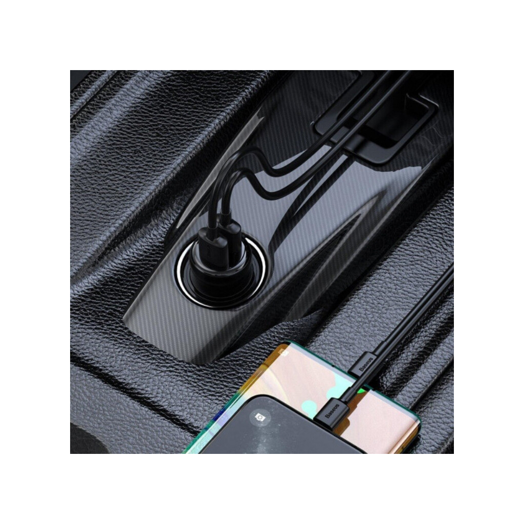 FM модулятор Baseus T typed S-16 wireless MP3 car charger Black (CCTM-D01) зображення 6