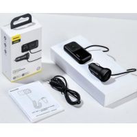 FM модулятор Baseus T typed S-16 wireless MP3 car charger Black (CCTM-D01) зображення 7