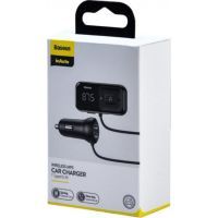 FM модулятор Baseus T typed S-16 wireless MP3 car charger Black (CCTM-D01) зображення 8
