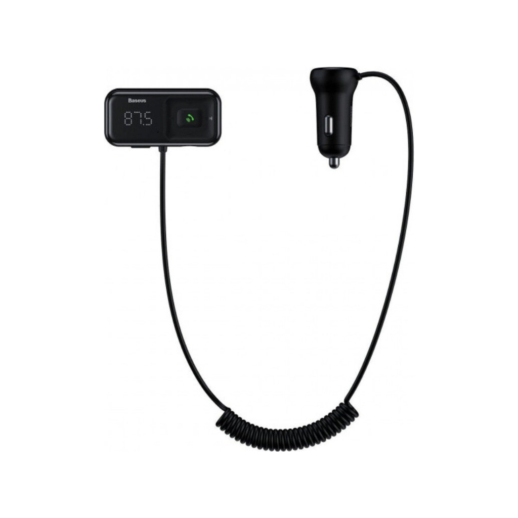FM модулятор Baseus T typed S-16 wireless MP3 car charger Black (CCTM-D01)