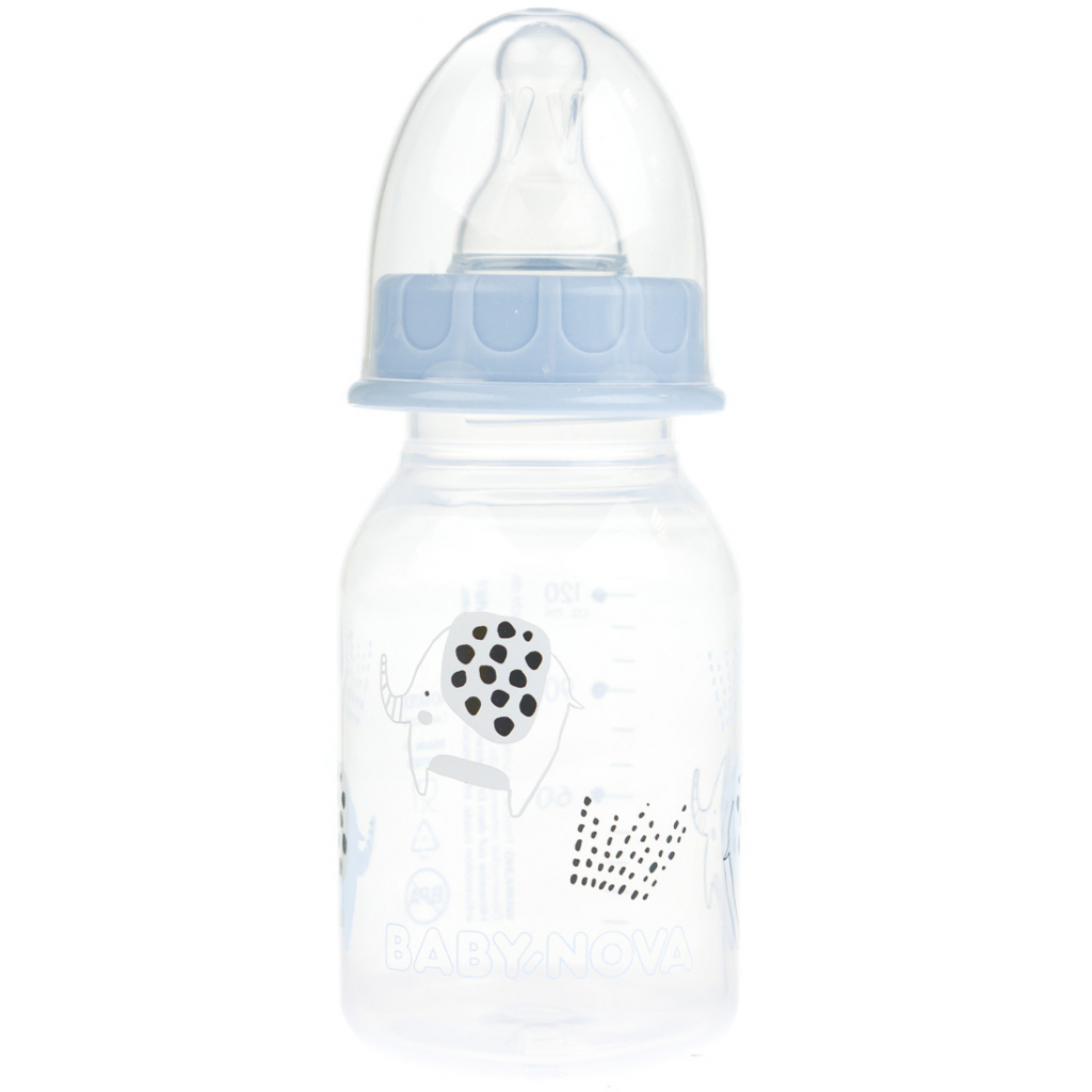 Бутылочка для кормления Baby-Nova Декор 120 мл Розовый (3960067)