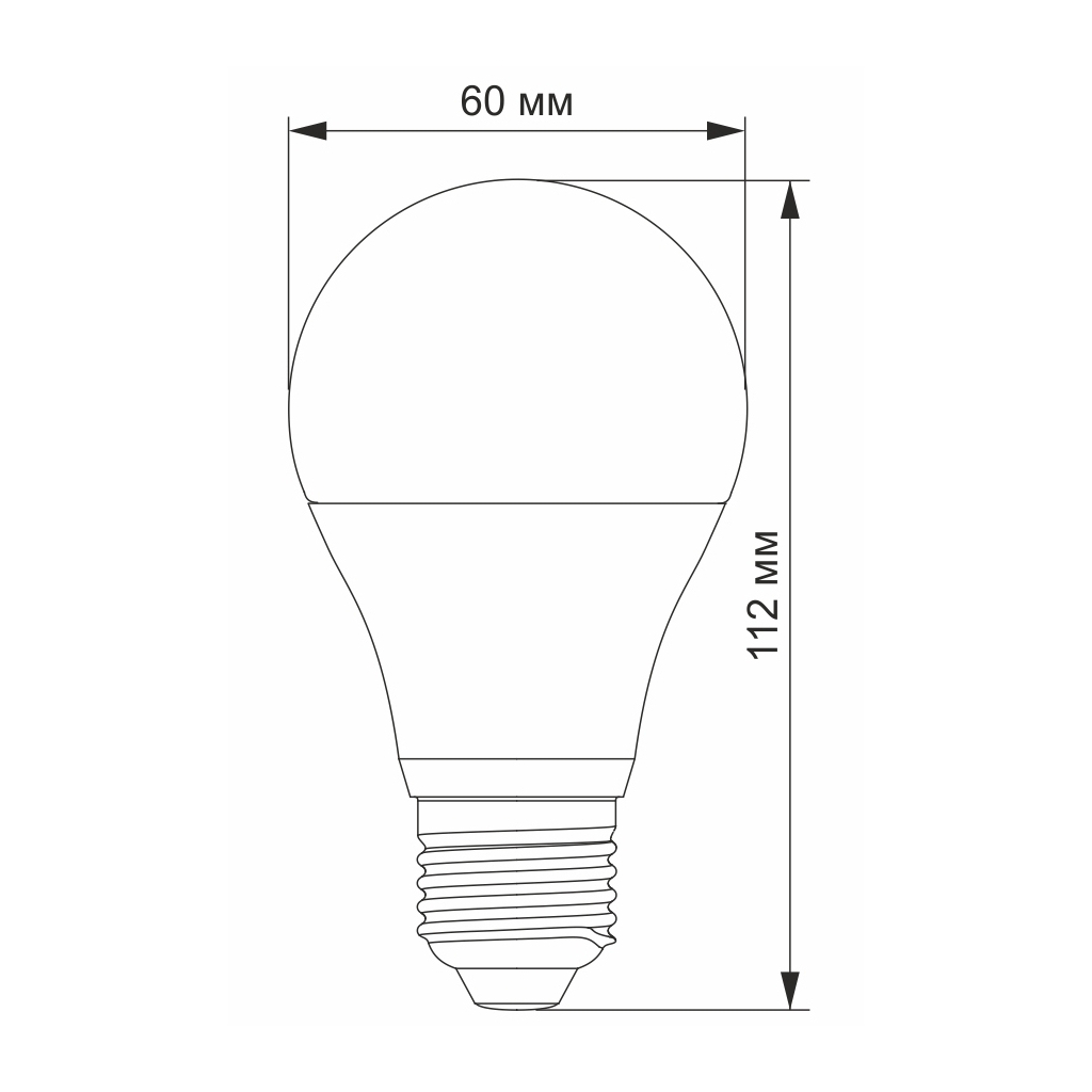 Лампочка Videx A60e 12W E27 3000K (VL-A60e-12273) изображение 3