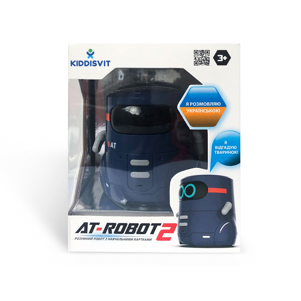 Интерактивная игрушка AT-Robot Умный робот с сенсорным управлением и обучающими карт темно (AT002-02-UKR) изображение 5