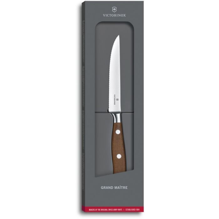Кухонний ніж Victorinox Grand Maitre Steak 12см Serrated Wood (7.7200.12WG)