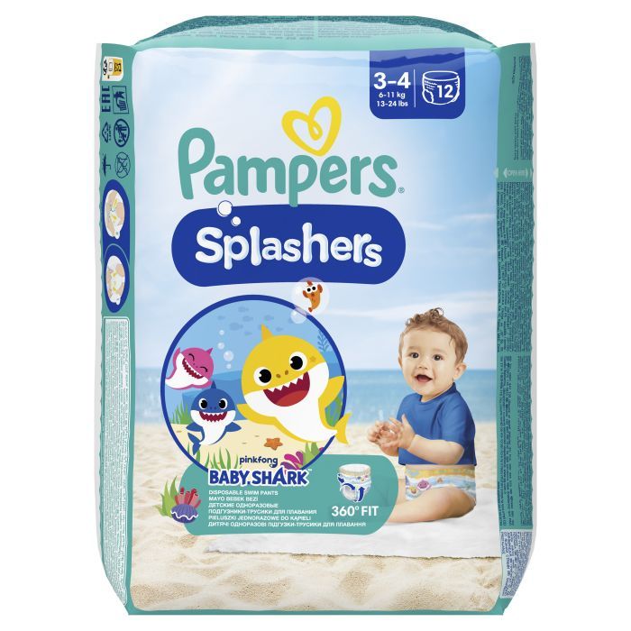 Підгузки Pampers для плавання Splashers Розмір 3-4 (6-11 кг) 12 шт (8001090698346) зображення 2