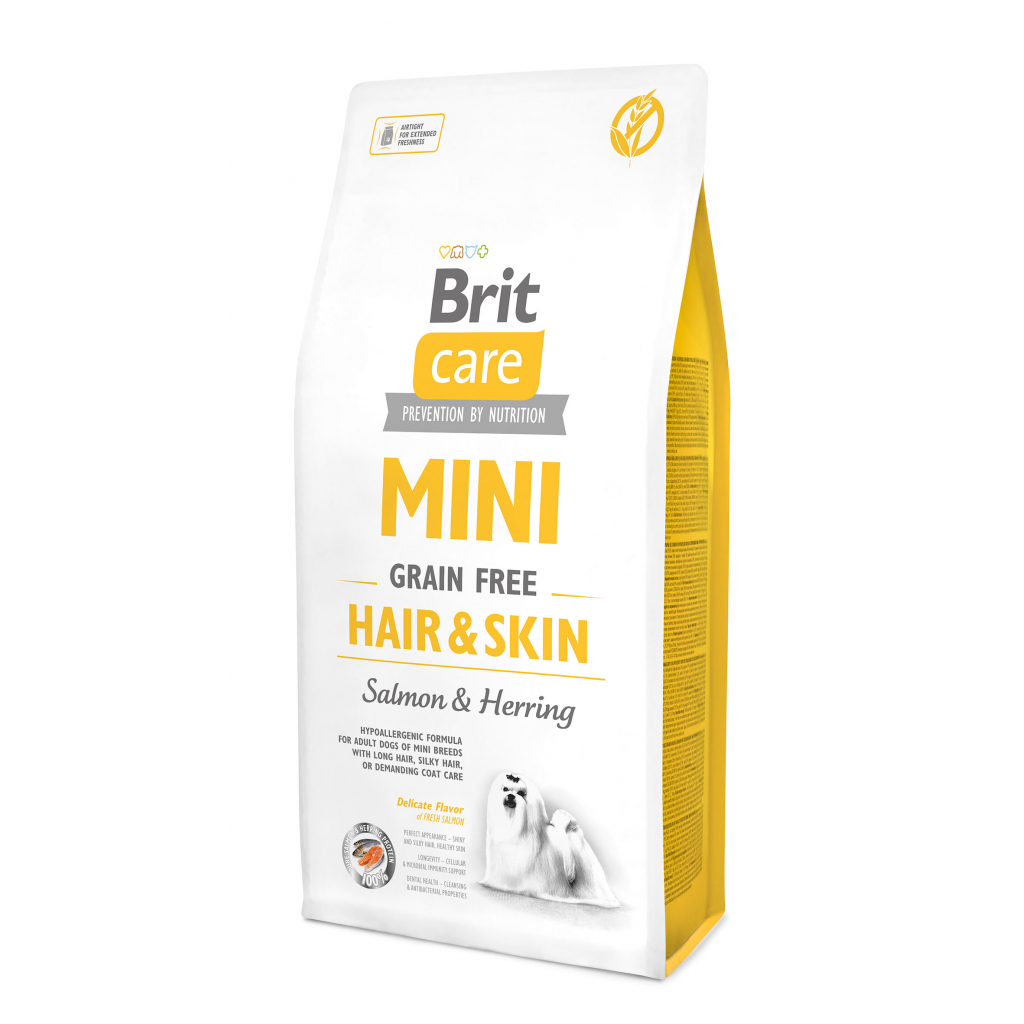 Сухой корм для собак Brit Care GF Mini Hair & Skin 400 г (8595602520237)