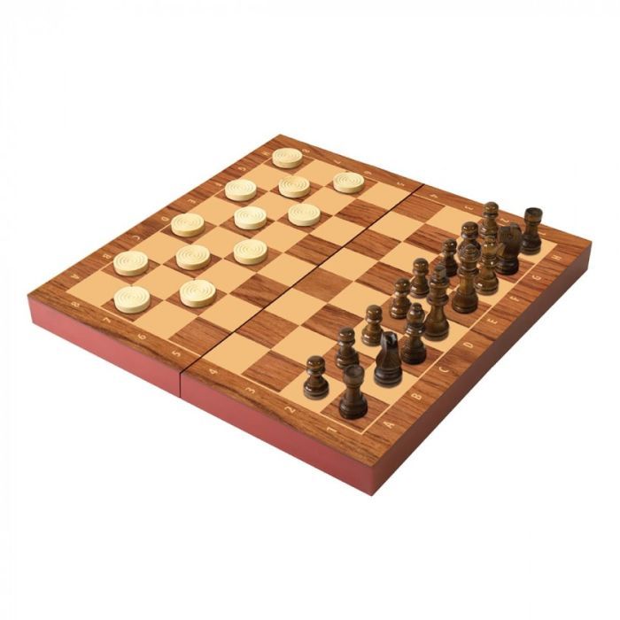Настольная игра Ambassador Деревянные шахматы и шашки 2 в 1 (6337100) изображение 2