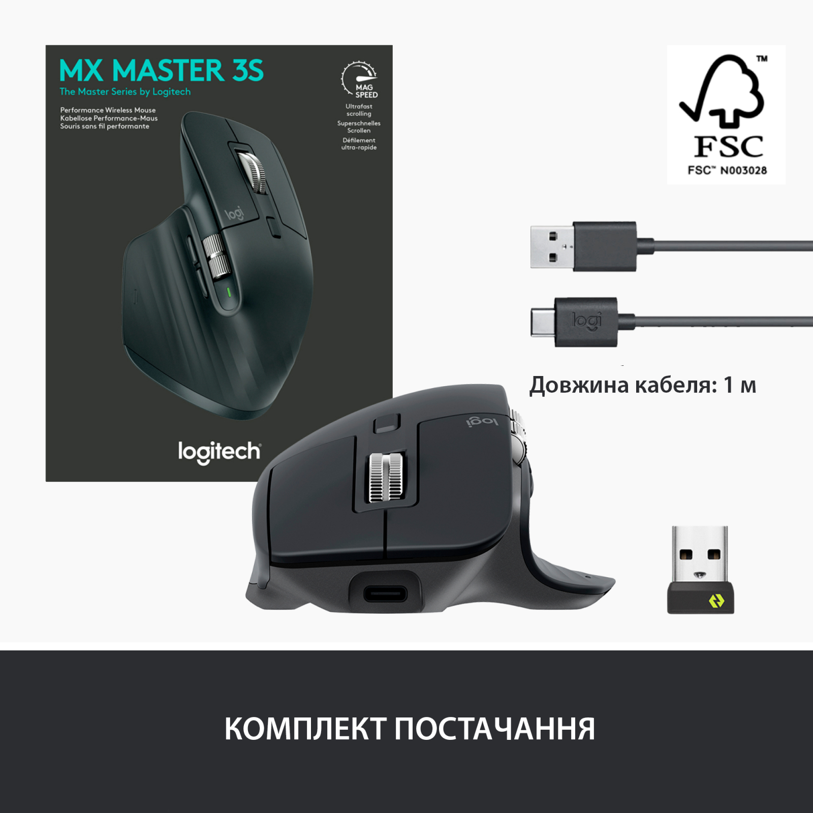 Мишка Logitech MX Master 3S Performance Wireless Mouse Bluetooth Pale Grey (910-006560) зображення 10