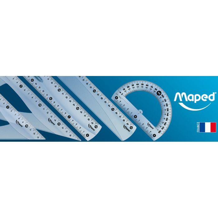 Лінійка Maped пластикова ESSENTIALS, 20см, двостороння шкала, прозорий (MP.146108) зображення 3