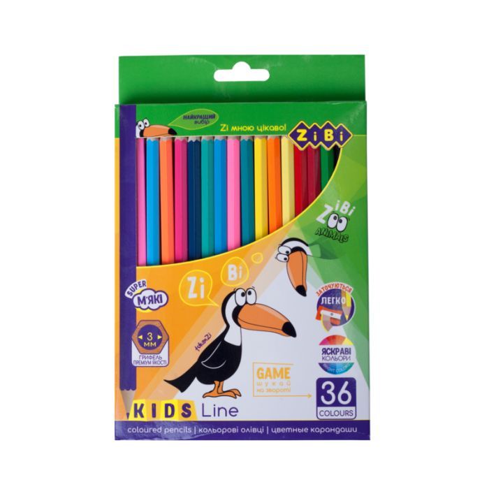 Олівці кольорові ZiBi Kids line 6 кольорів (ZB.2413)