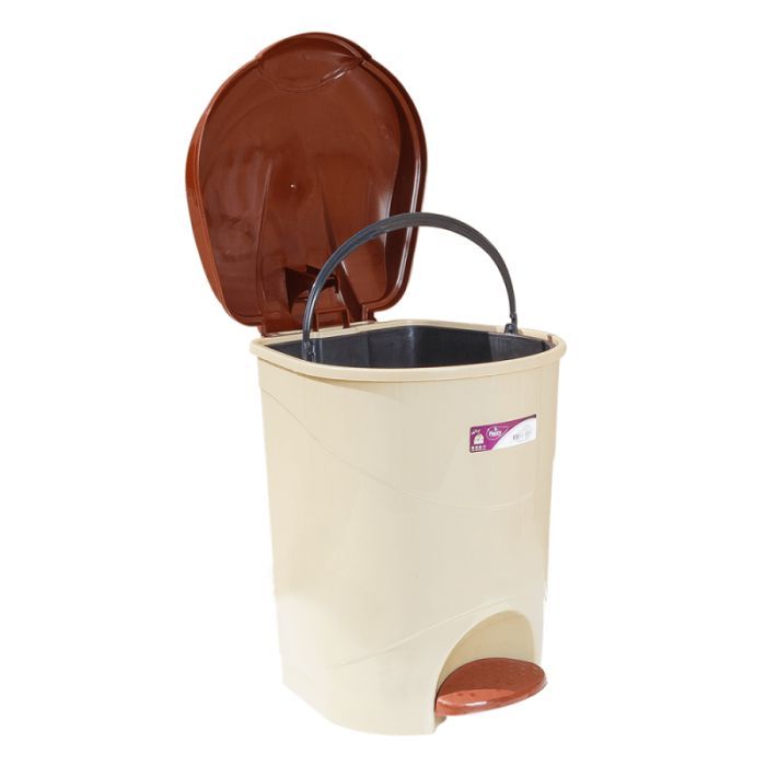 Контейнер для мусора Irak Plastik Bella №2 с педалью белый 19 л (4561) изображение 2