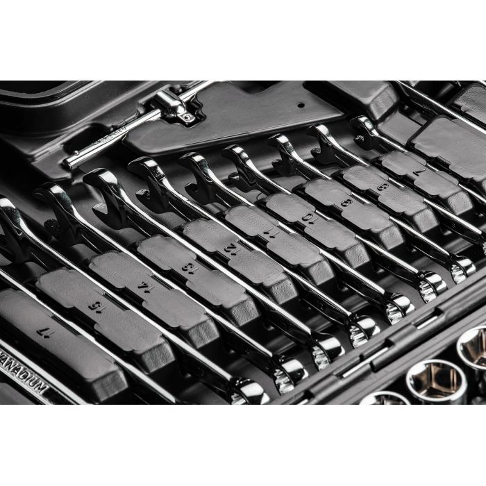 Набор инструментов Neo Tools 1/2", 1/4", CrV, 77 шт. (08-915) изображение 4