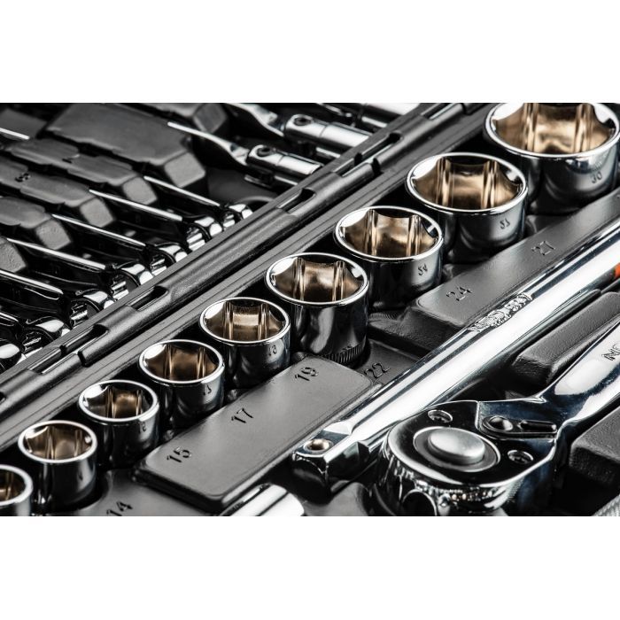 Набор инструментов Neo Tools 1/2", 1/4", CrV, 77 шт. (08-915) изображение 5