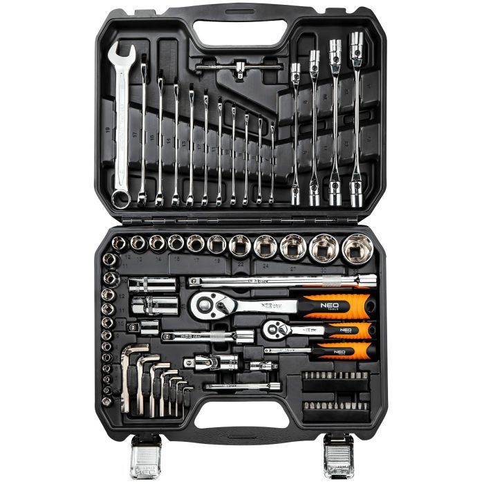Набор инструментов Neo Tools 1/2", 1/4", CrV, 77 шт. (08-915) изображение 6
