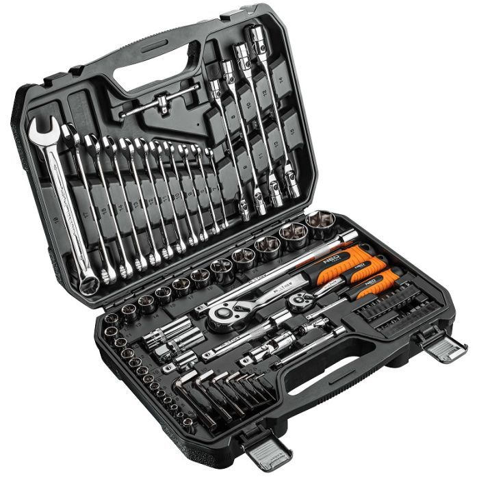 Набор инструментов Neo Tools 1/2", 1/4", CrV, 77 шт. (08-915) изображение 7