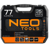 Набір інструментів Neo Tools 1/2", 1/4", CrV, 77 шт. (08-915) зображення 9