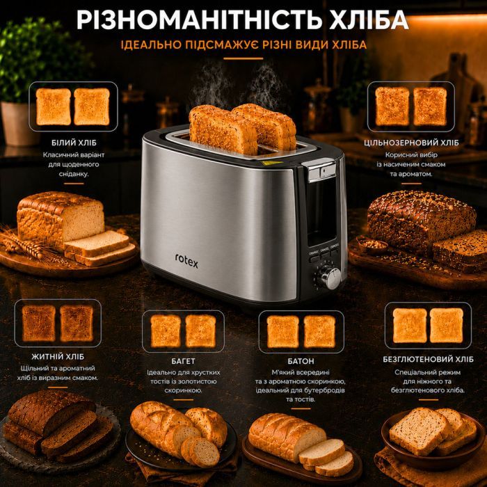 Тостер Rotex RTM145-S зображення 3