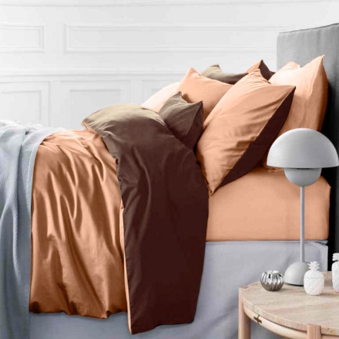 Постільна білизна MirSon King Size Сатин Premium 0165+0211 Cappuccino 220х240 (2200001169555)