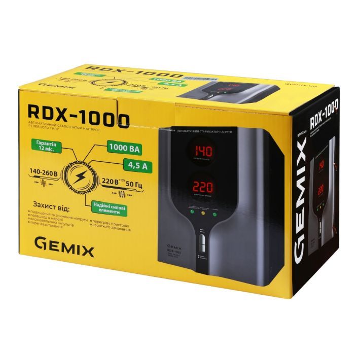 Стабілізатор Gemix RDX-1000 зображення 4