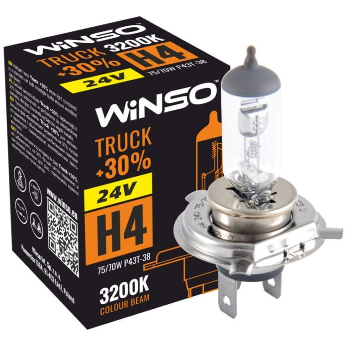 Автолампа WINSO H4 TRUCK +30 75/70W (724400) зображення 2