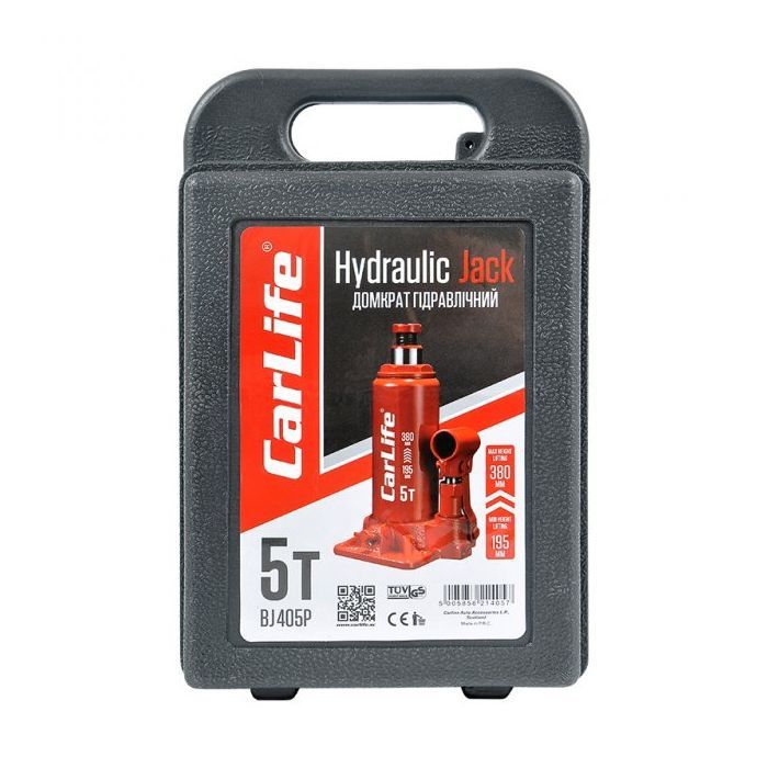 Домкрат CarLife 5т 195-380мм (BJ405P) изображение 4
