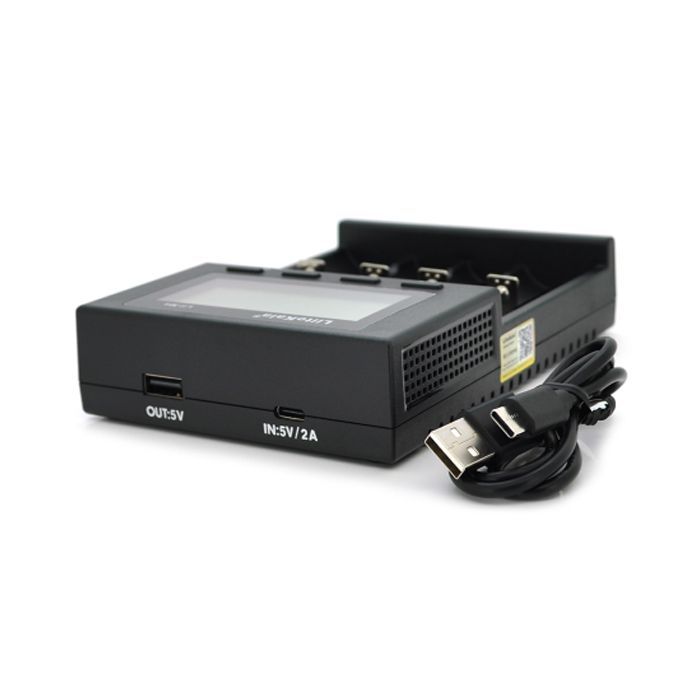 Зарядное устройство для аккумуляторов Liitokala 4 Slots, LED display, 5V Type C, 3.7V/1.2V AA/AAA 18650/26650/16340/14500/10440/18500 (Lii-M4) изображение 3