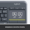 Клавиатура Logitech K400 Plus Touch Wireless UA Black (920-007145) изображение 4