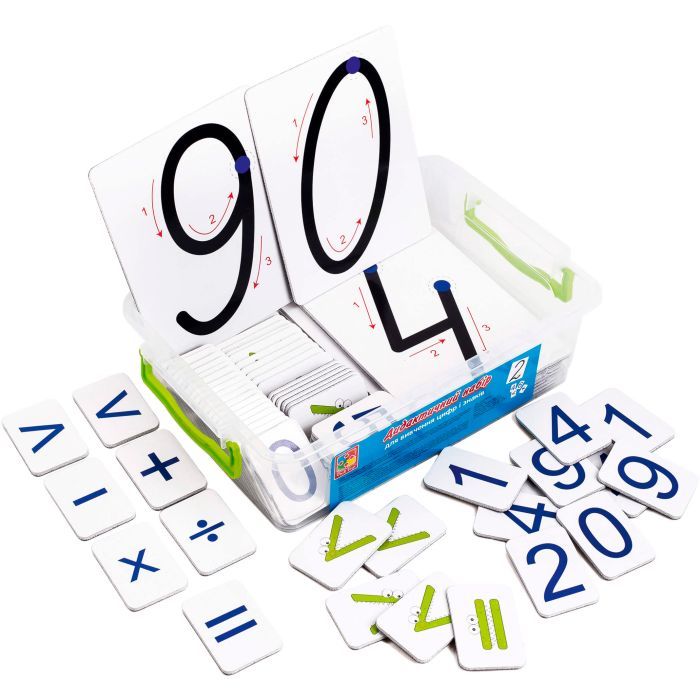 Обучающий набор Vladi Toys Демонстрационный набор цифр и математических знаков (укр) (VT5555-02) изображение 2