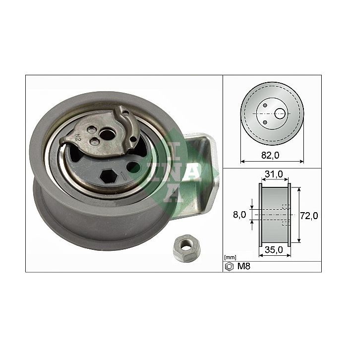 Ролик натягувача ременя INA 531 0436 20
