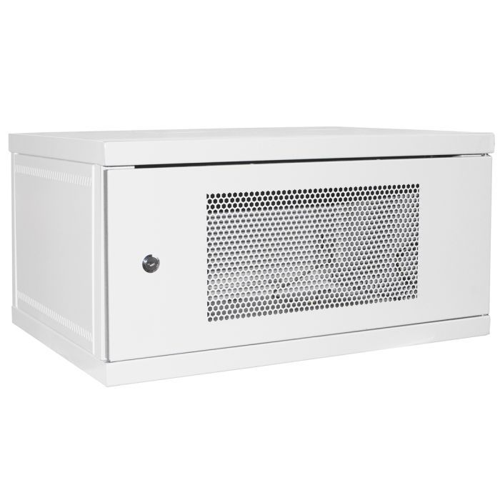 Шафа настінна Ipcom 6U, 600*450, перфоровані дверцята, RAL7035 (СН-6U-060х045-ДП-7035)