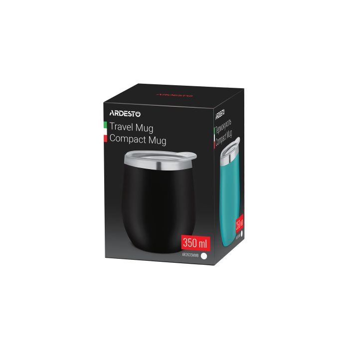 Термокружка Ardesto Compact Mug 350 мл Black (AR2635MMB) зображення 4