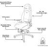 Крісло ігрове Noblechairs Icon Gaming Black Edition (NBL-ICN-PU-BED) зображення 7