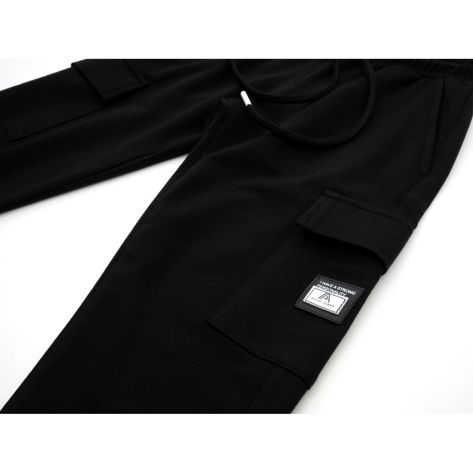 Штаны детские A-Yugi спортивные с карманами (7143.03-164B-black) изображение 4