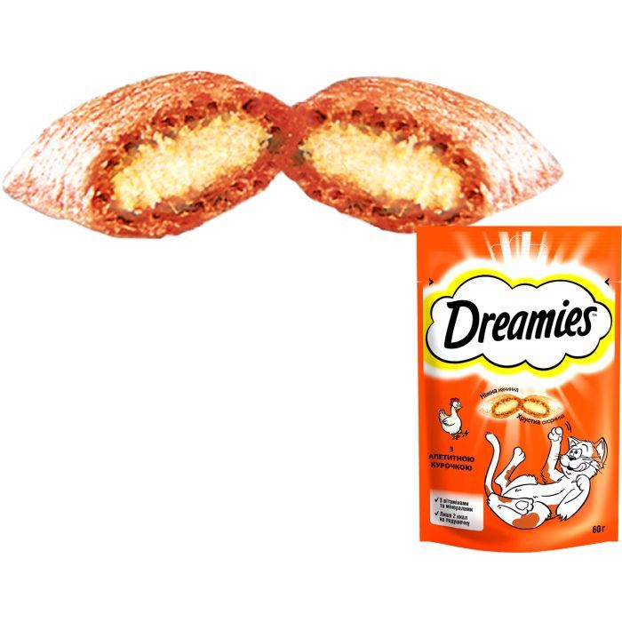 Ласощі для котів Dreamies з куркою 60 г (4008429037894) зображення 3