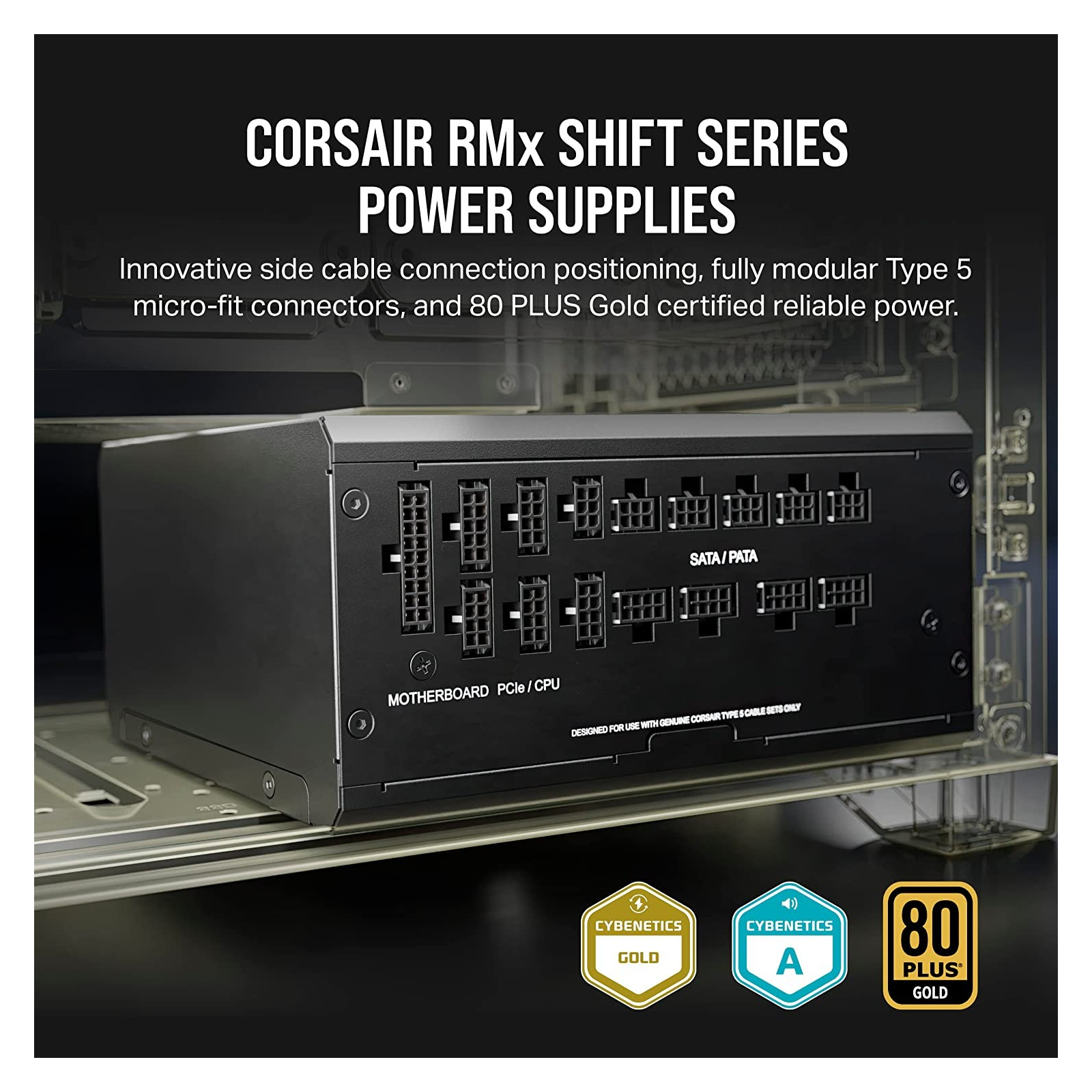 Блок питания Corsair 1200W RM1200x Shift PCIE5 (CP-9020254-EU) изображение 12