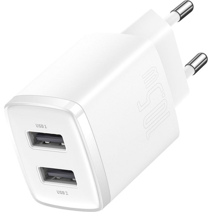 Зарядное устройство Baseus Compact Charger 2U White (CCXJ010202) изображение 2