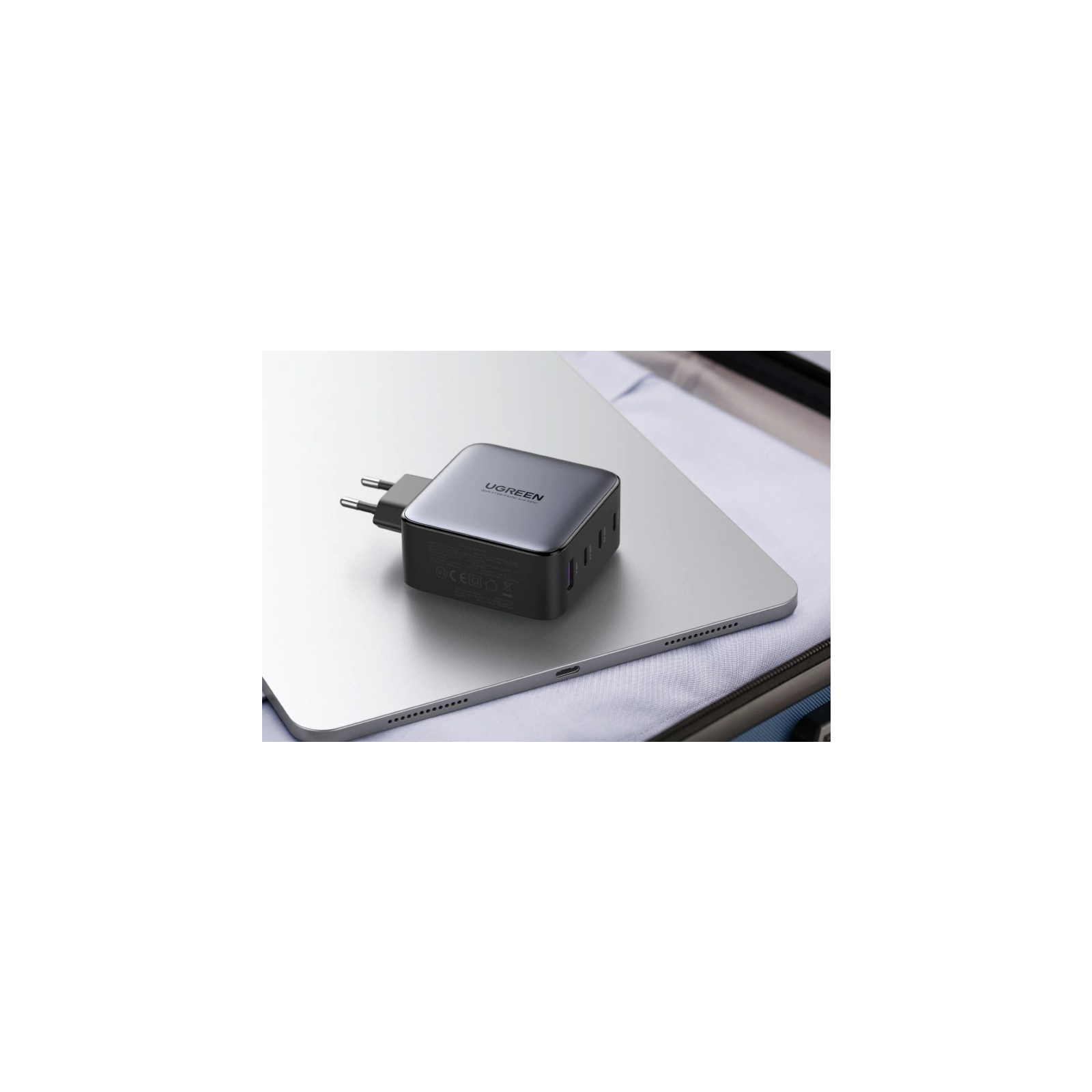 Зарядний пристрій Ugreen Nexode USB-A+3*USB-C 100W GaN Te ch Fast Black (CD226) зображення 4
